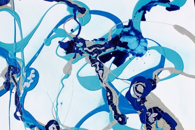 Azure Current — original abstract painting by Nessa Perman