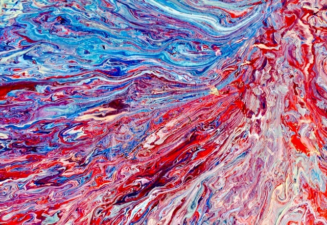 Crimson Tide — original abstract painting by Nessa Perman