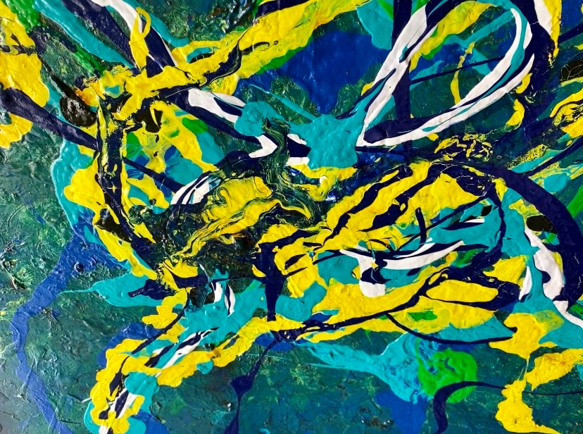 Solar Reef — original abstract painting by Nessa Perman
